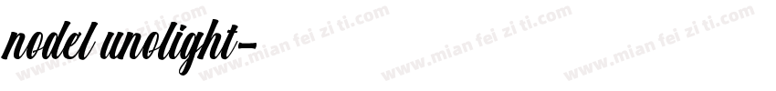 nodel unolight字体转换